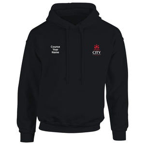 City embroidered Hooded top