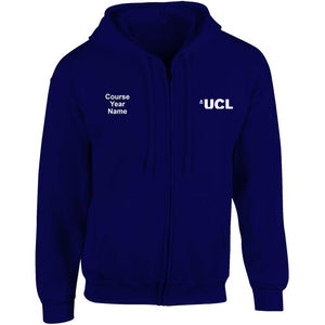 UCL embroidered Zip Hooded top