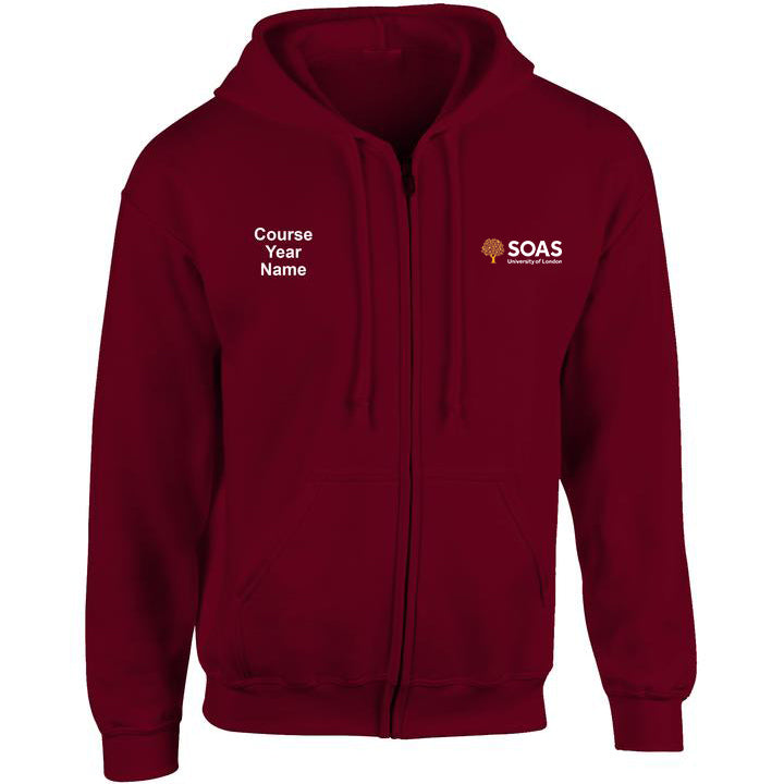 SOAS embroidered Zip Hooded top