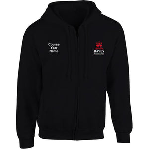 Bayes embroidered Zip Hooded top
