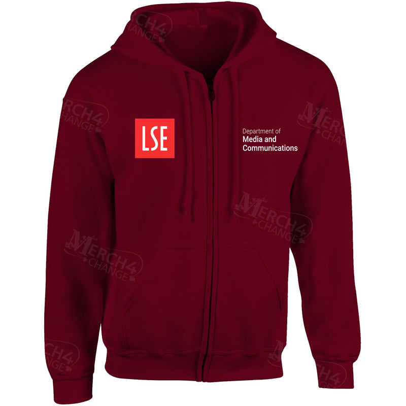 LSE Media Embroidered Zip Hooded top
