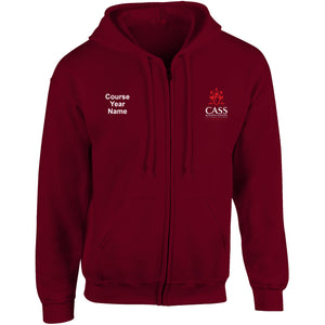 Cass embroidered Zip Hooded top